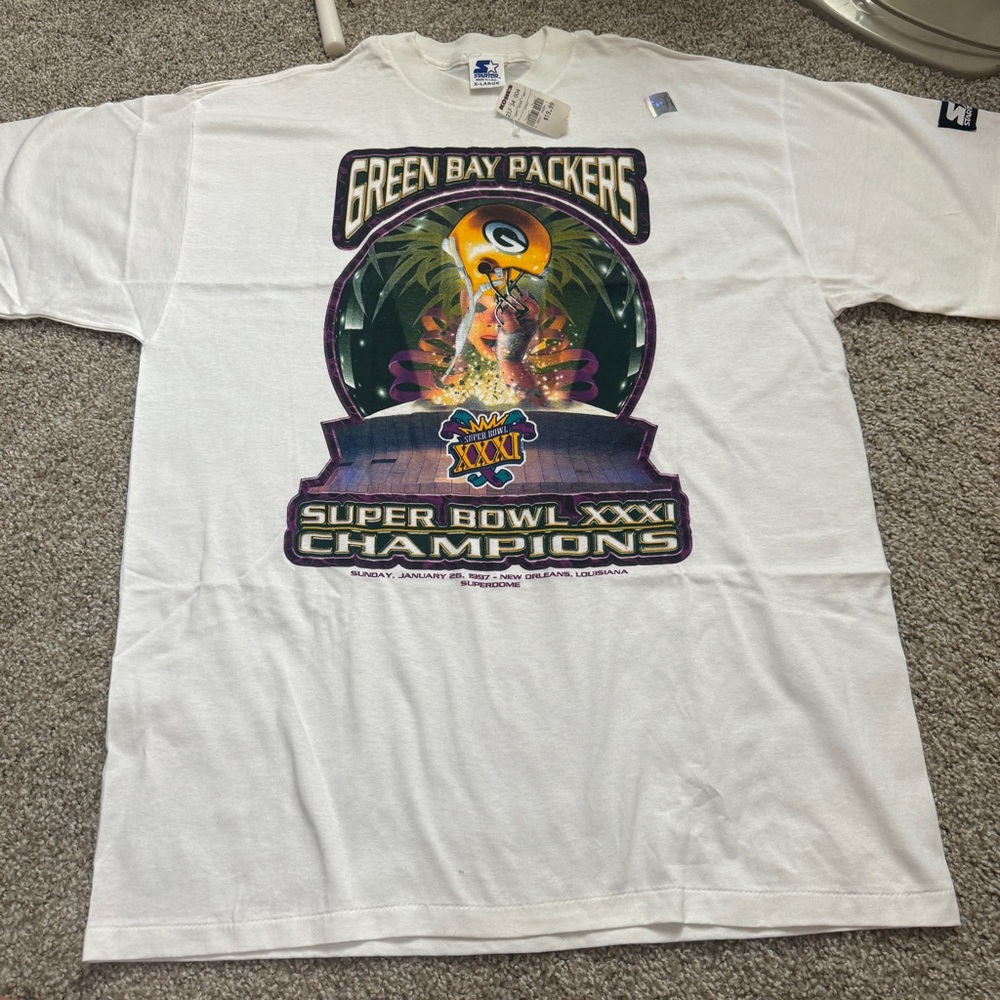 1997 nwt deadstock single stitch green bay packers tee shirt